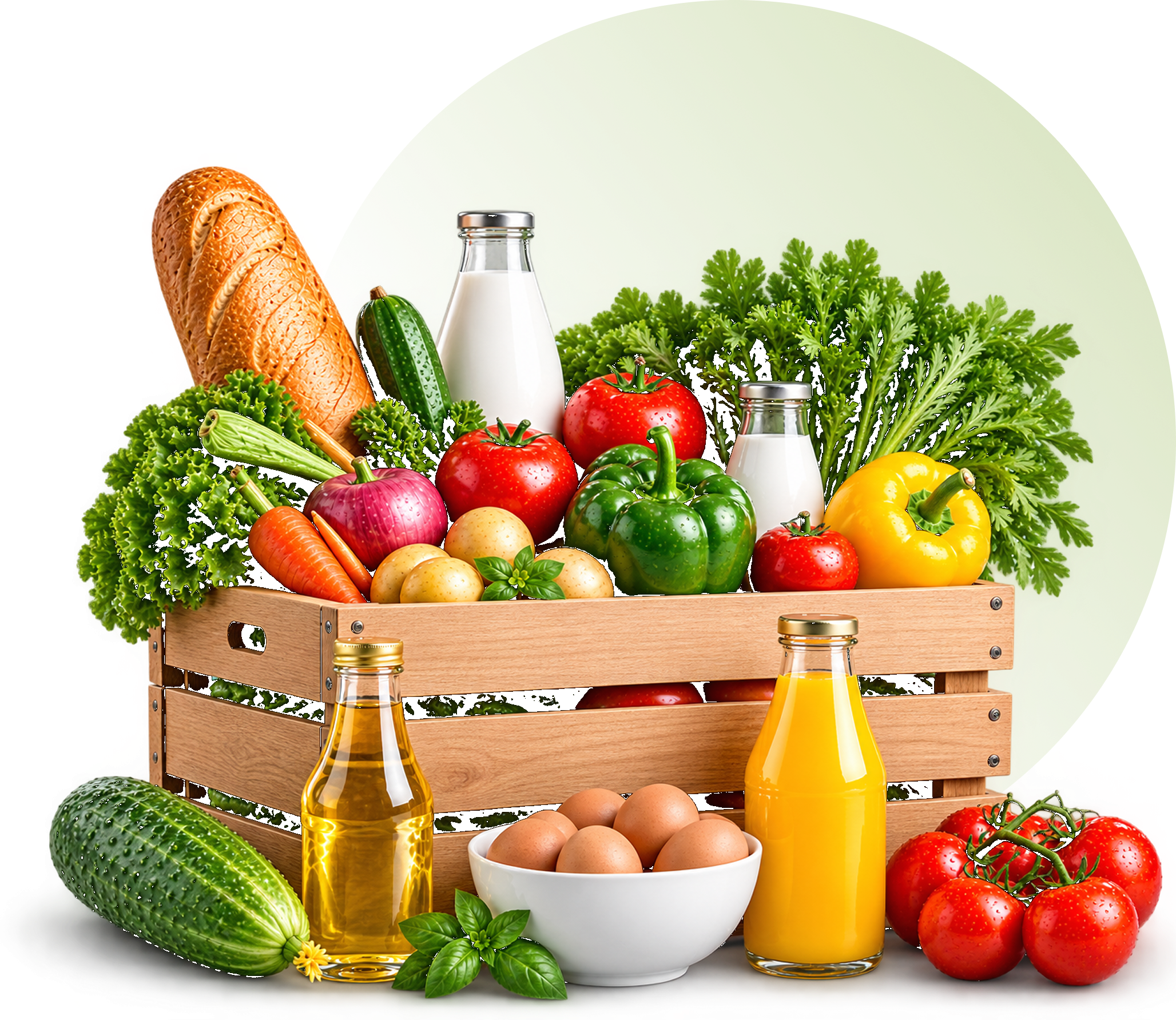 سبد محصولات تازه هایپرمارکت آمال